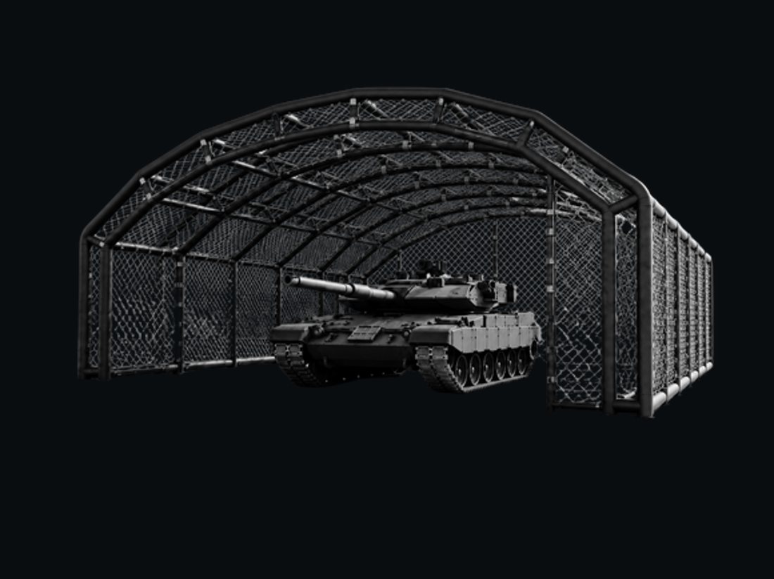 Modular bolted drone protection enclosure over a vehicle